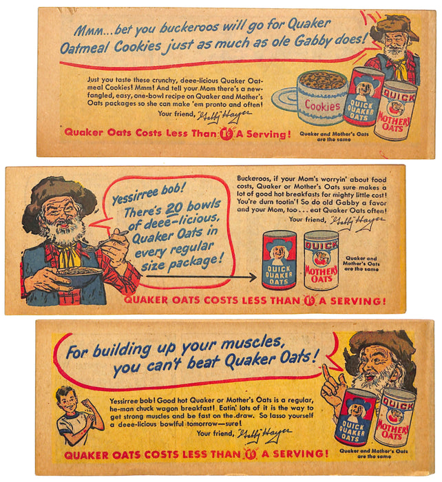 Gabby Hayes Promo Set - Quaker Oats