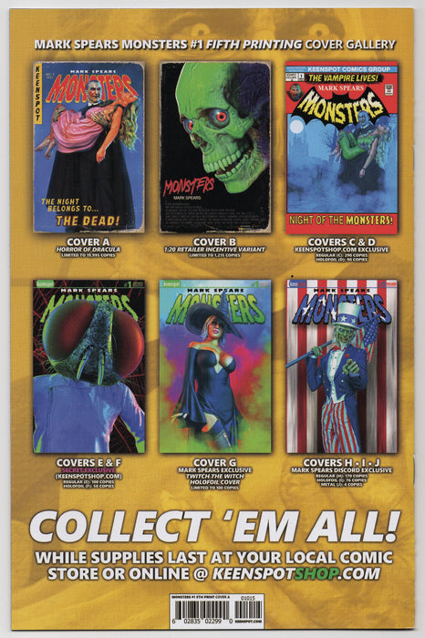 Mark Spears Monsters #1  5th Print