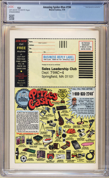 Amazing Spider-Man #194 CGC (9.0)