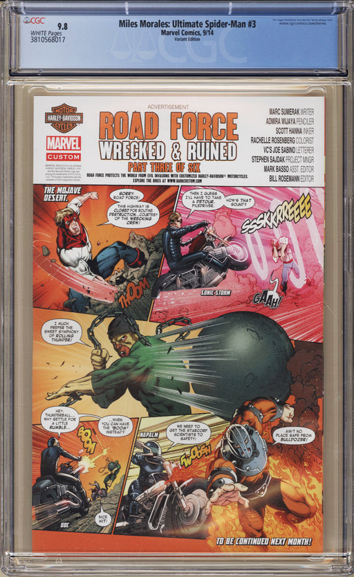 Miles Morales: The Ultimate Spider-Man #3 CGC (9.8)