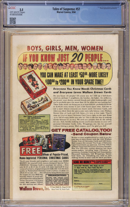 Tales Of Suspense #57 CGC (3.5)