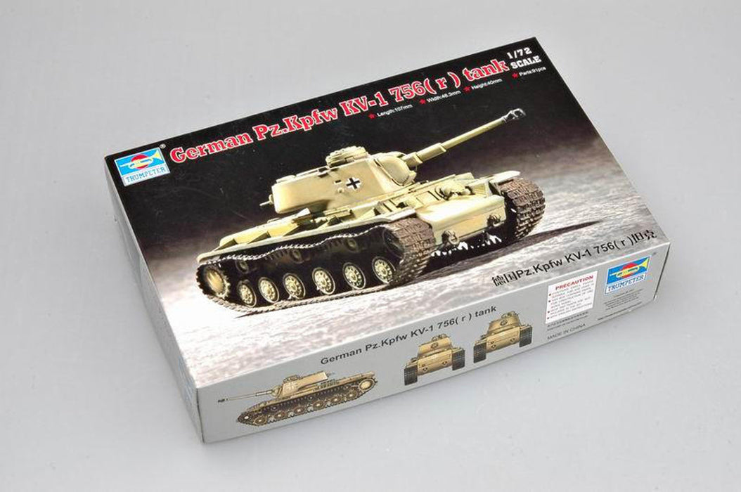 1/72 Trumpeter German Pz.Kpfw KV-1 756( r ) tank